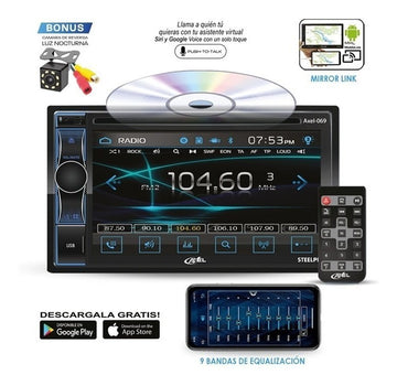 Autoestéreo Pantalla 6.2 Pulgadas Steelpro AXEL-069 Siri Google Voice Control Remoto - Audioshop México lo mejor en Car Audio en México -  Steelpro